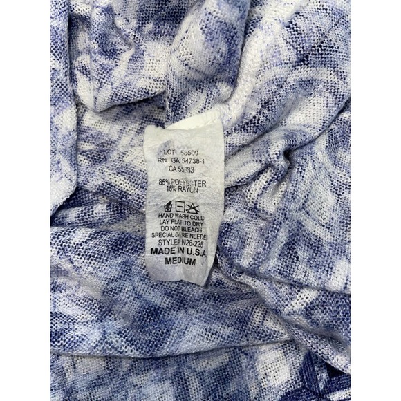 Nally & Millie USA Blue Geometric Print Thin Knit Sweater Size: M - Picture 5 of 5